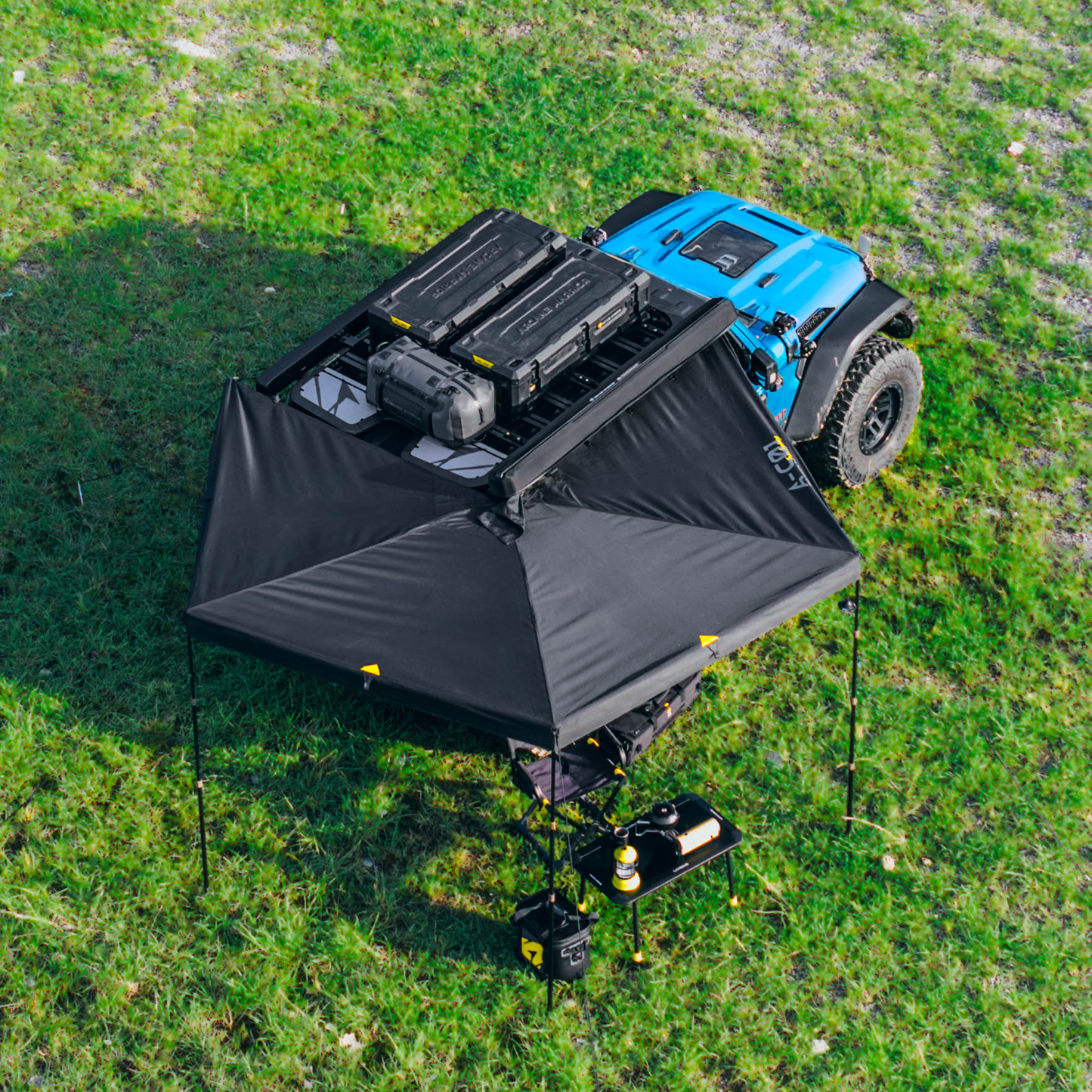 ハードシェル ライトウィング 270° オーニング　LED付き